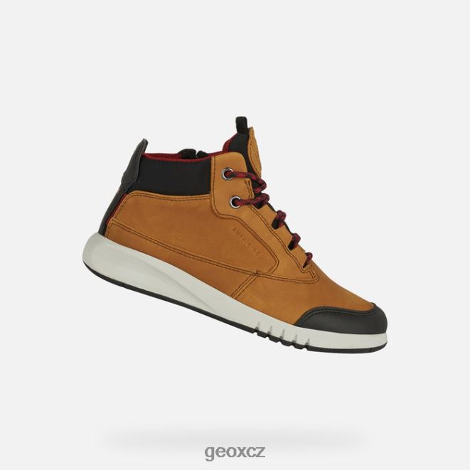 aeranter abx chlapec 4NH061333 světle hnědá/tmavě červená Geox