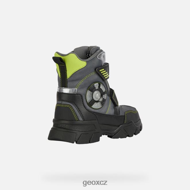nevegal abx chlapec 4NH061409 tmavě šedá/limetková Geox