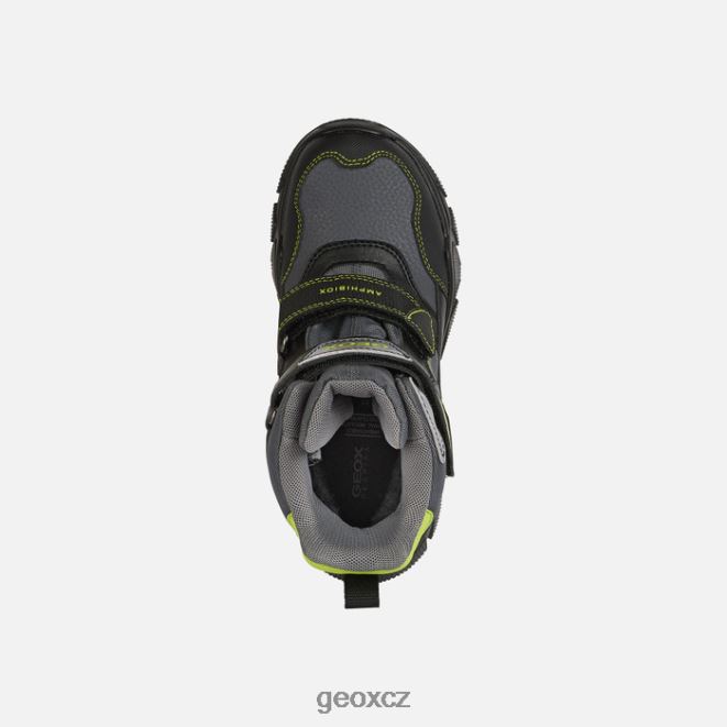 nevegal abx chlapec 4NH061409 tmavě šedá/limetková Geox