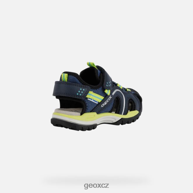 borealis chlapec 4NH061278 dk modrá/limetková Geox