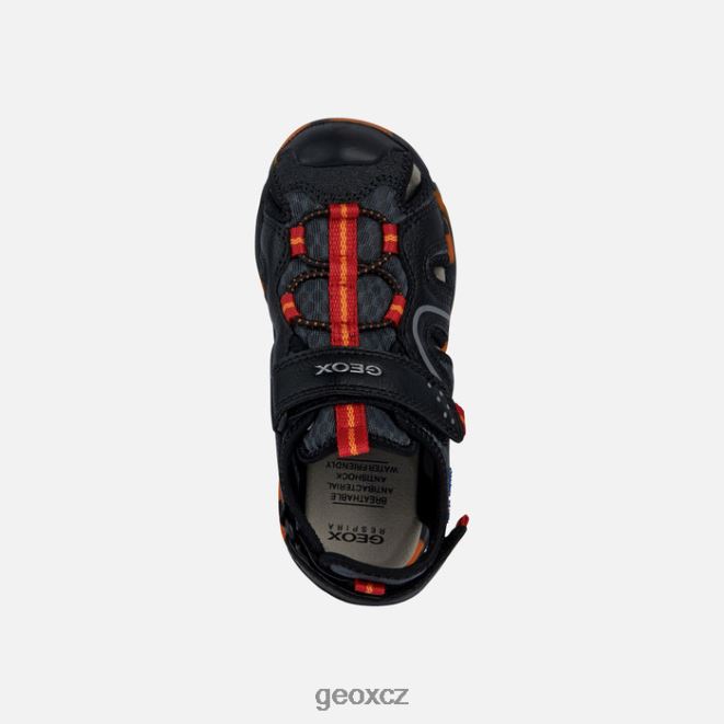 borealis chlapec 4NH061279 Černá červená Geox