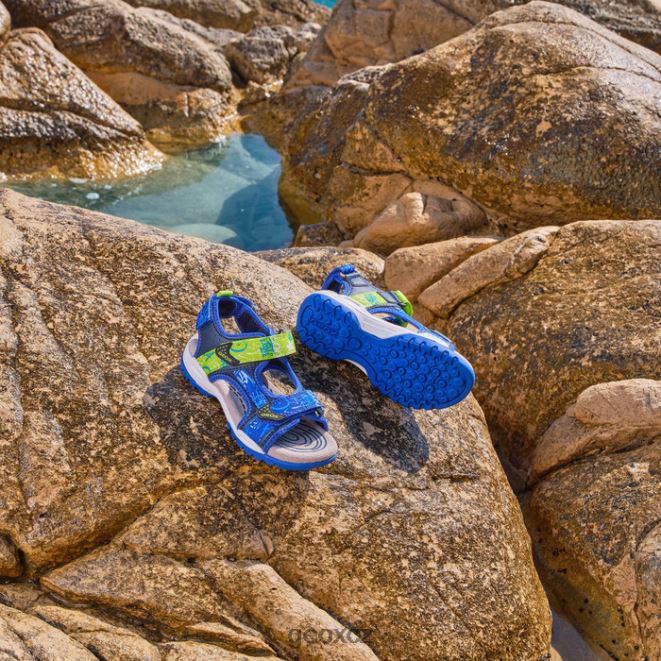 borealis chlapec 4NH061957 námořnictvo/limetka Geox