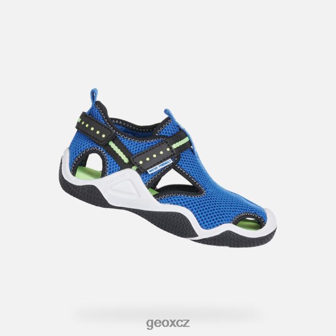 brodivý junior 4NH061348 královská/fluozelená Geox