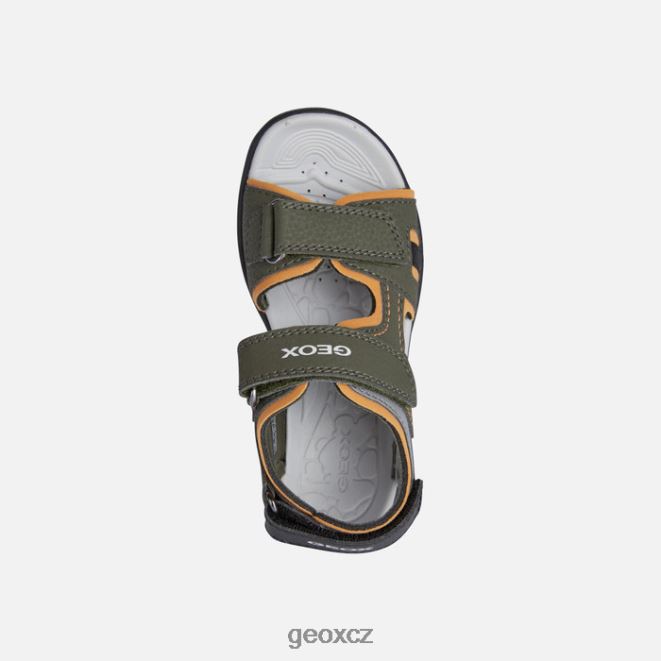 vaniett chlapec 4NH061313 vojenský/oranžový Geox