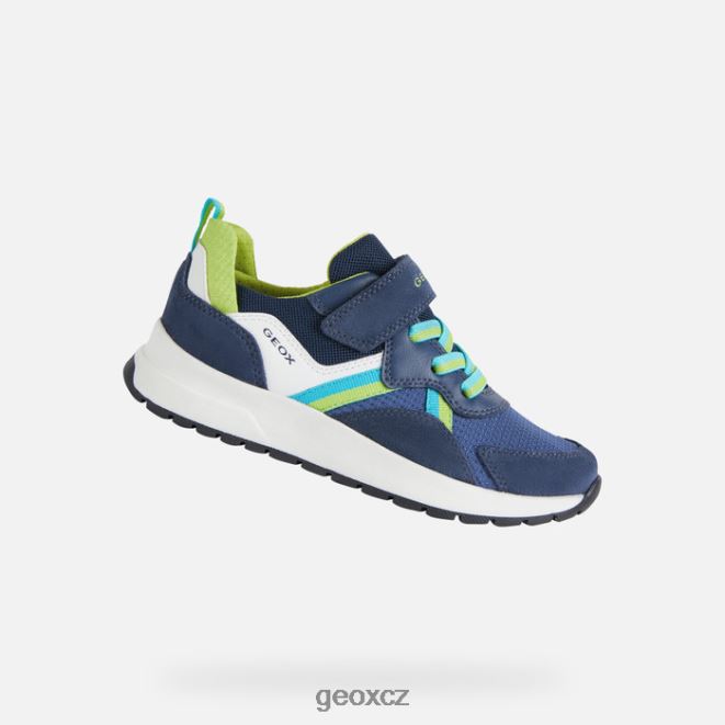 Briezee chlapec 4NH061394 námořnictvo/limetka Geox