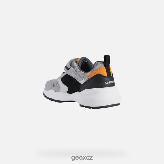 heevok chlapec 4NH061360 šedá/oranžová Geox
