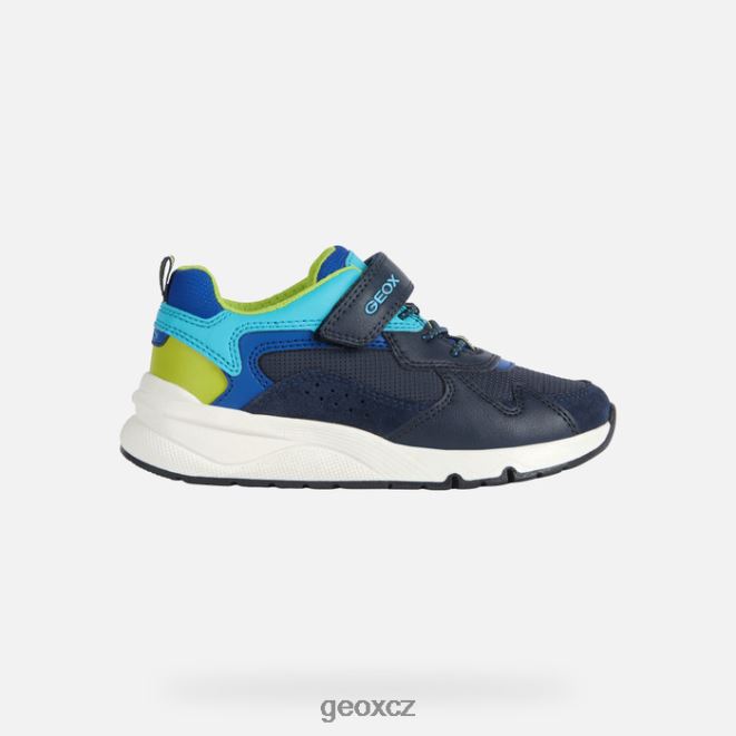 rooner chlapec 4NH061977 námořnictvo/limetka Geox