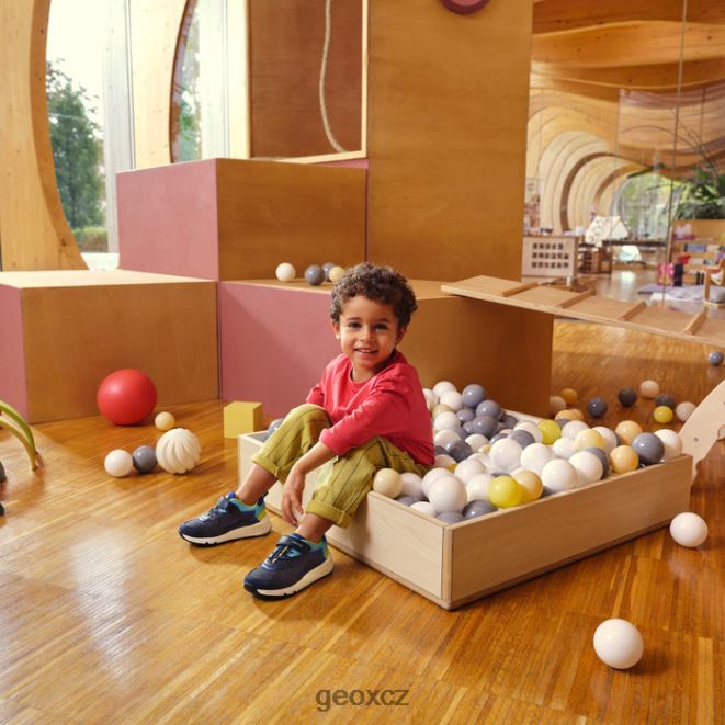 rooner chlapec 4NH061977 námořnictvo/limetka Geox