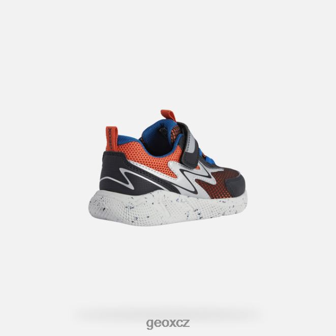 sprinterský chlapec 4NH061289 oranžová/černá Geox