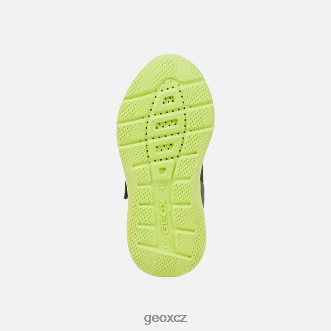 sprinterský chlapec 4NH061311 tmavě šedá/limetková Geox