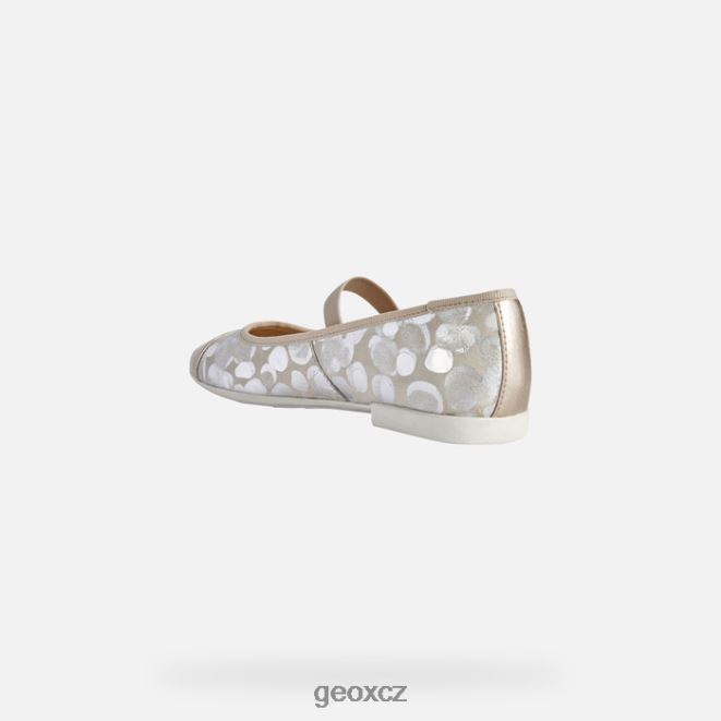 plie dívka 4NH061196 béžová/platinová Geox