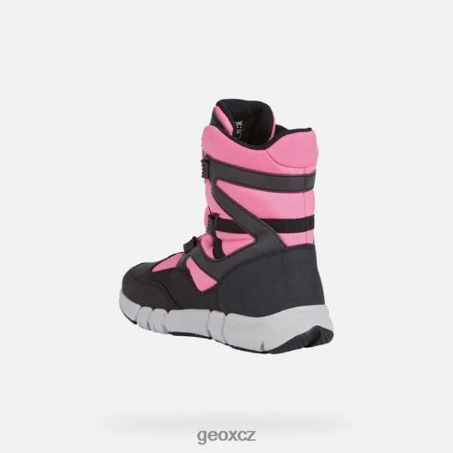flexyper abx dívka 4NH061179 černá/fluo fuchsiová Geox