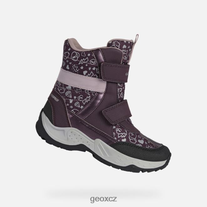 sentiero dívka 4NH061253 švestka/tmavá růže Geox