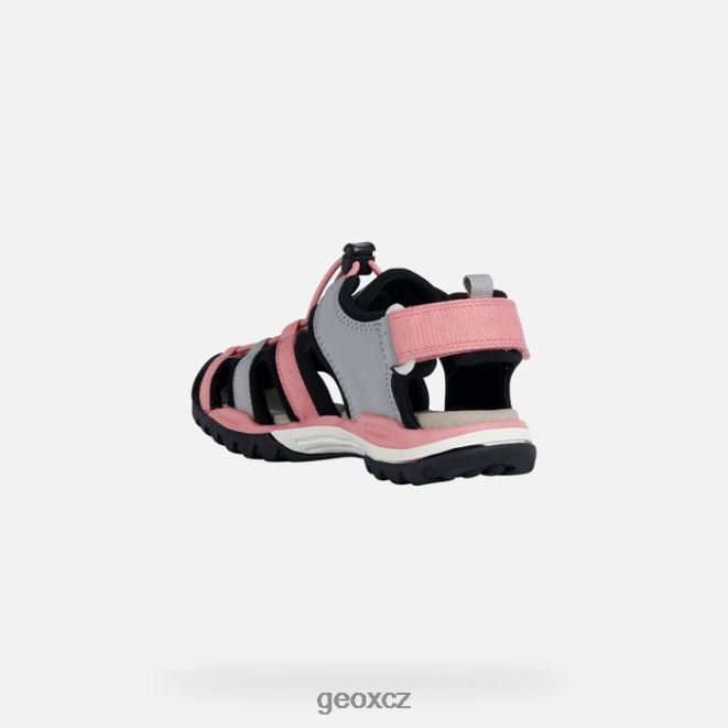 borealis dívka 4NH061010 šedá/černá Geox