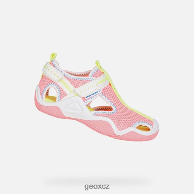 brodivý junior 4NH061047 fluo fuchsiová/bílá Geox