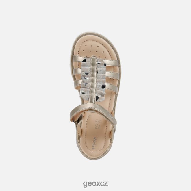 sandál starblush dívka 4NH061938 Platina Geox