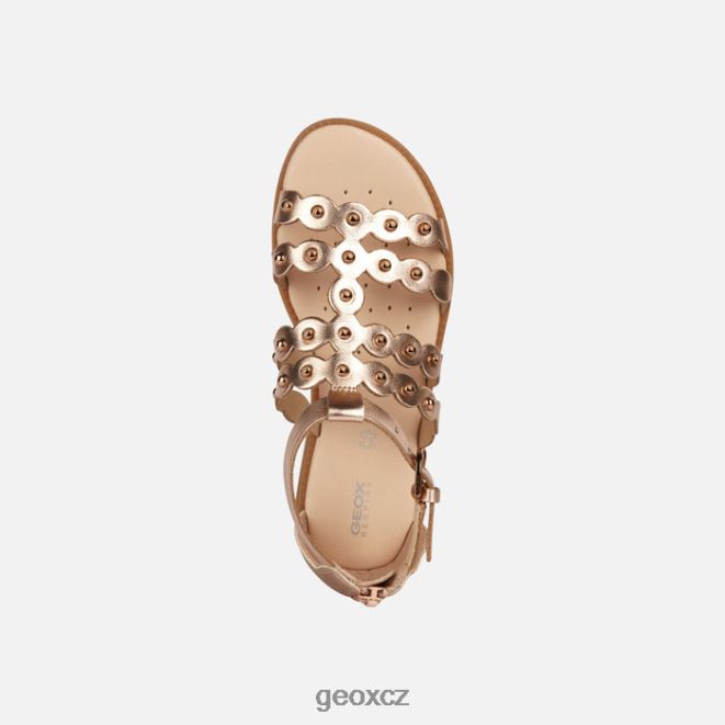 sandálová karly dívka 4NH061104 měď Geox