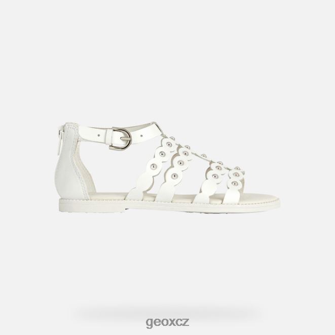 sandálová karly dívka 4NH061105 bílý Geox