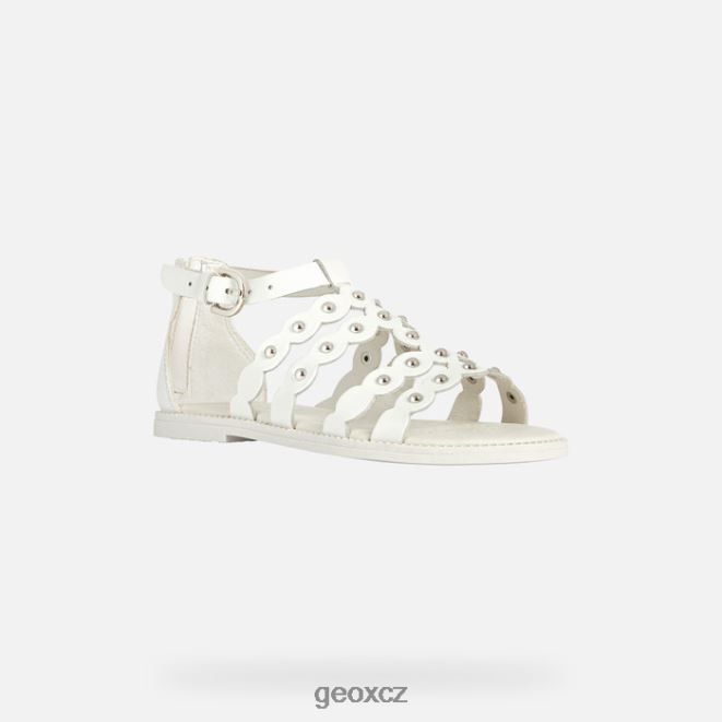 sandálová karly dívka 4NH061105 bílý Geox