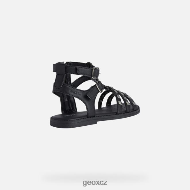 sandálová karly dívka 4NH061109 Černá Geox