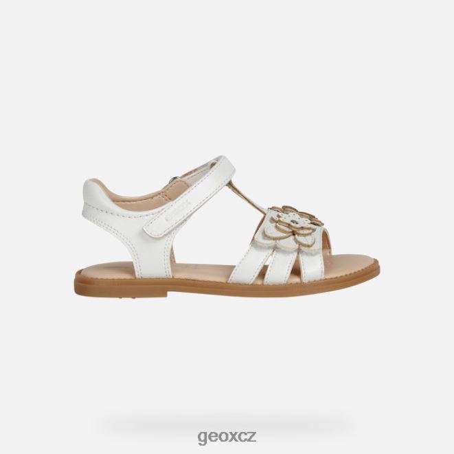 sandálová karly dívka 4NH061150 bílý Geox