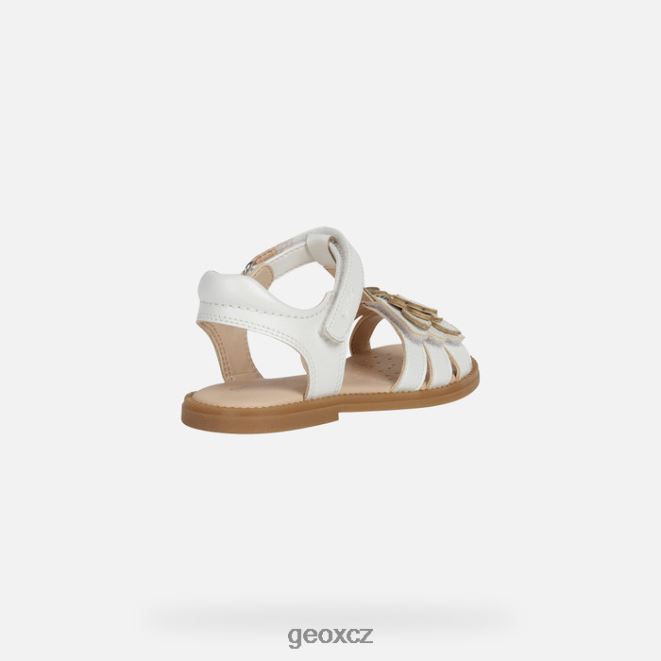 sandálová karly dívka 4NH061150 bílý Geox
