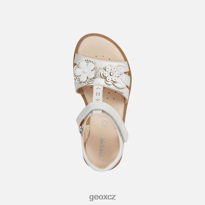 sandálová karly dívka 4NH061150 bílý Geox