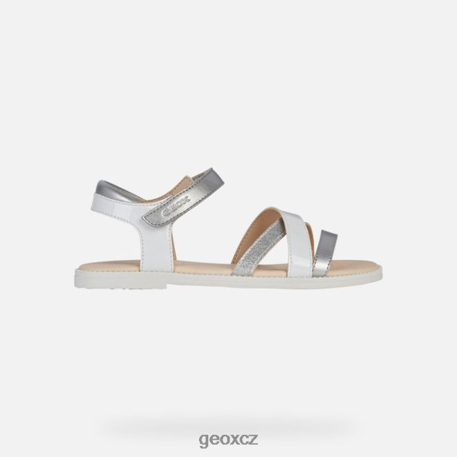 sandálová karly dívka 4NH061225 bílý Geox