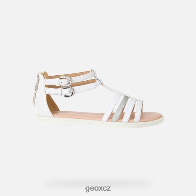 sandálová karly dívka 4NH061872 bílý Geox