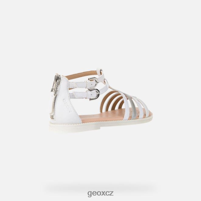 sandálová karly dívka 4NH061872 bílý Geox