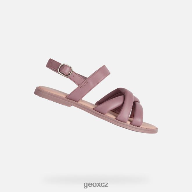 sandálová karly dívka 4NH061881 temná růže Geox