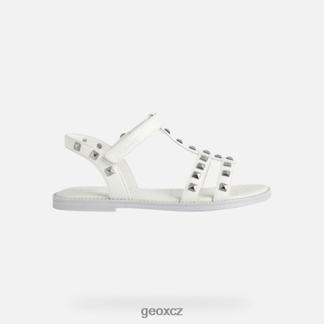 sandálová karly dívka 4NH061900 bílý Geox