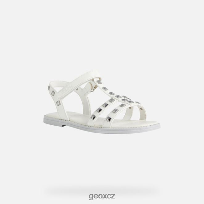 sandálová karly dívka 4NH061900 bílý Geox