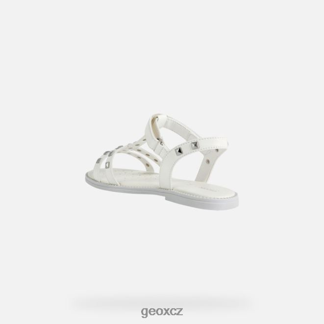 sandálová karly dívka 4NH061900 bílý Geox
