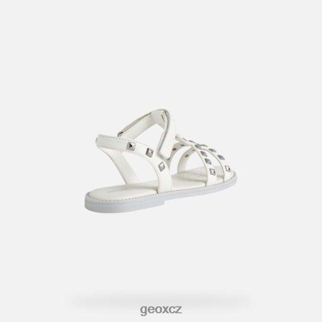 sandálová karly dívka 4NH061900 bílý Geox