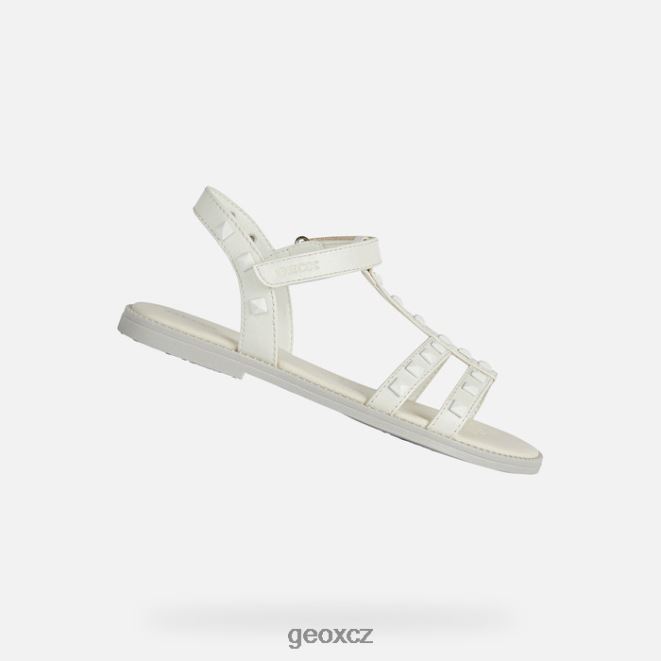 sandálová karly dívka 4NH061901 bílý Geox