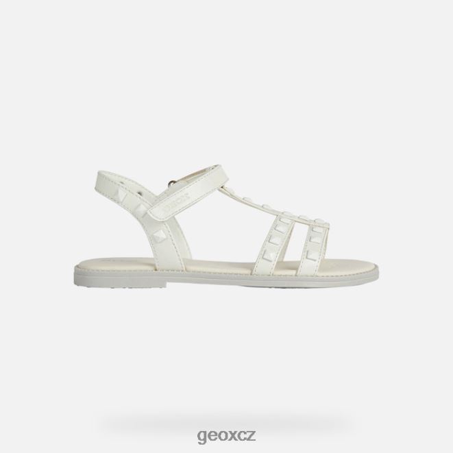 sandálová karly dívka 4NH061901 bílý Geox