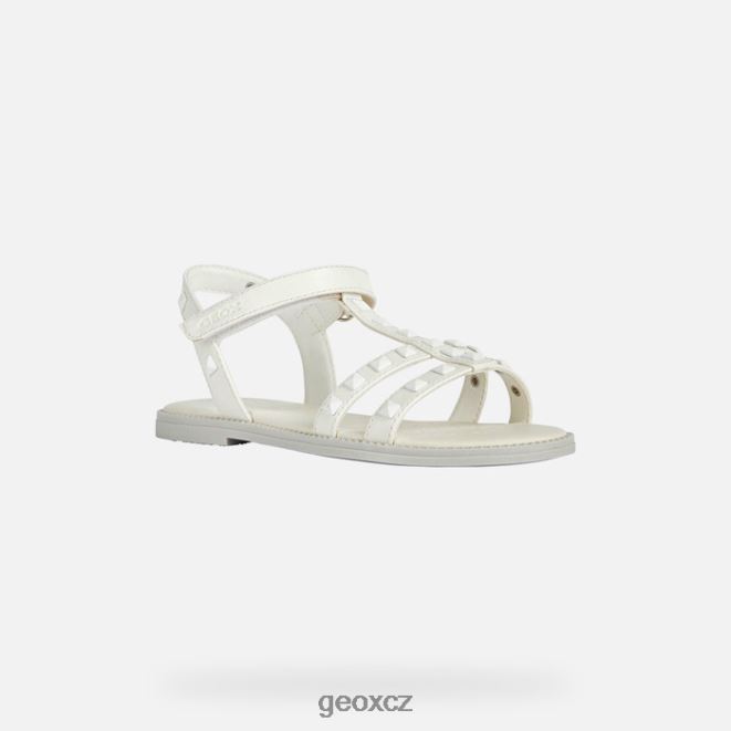 sandálová karly dívka 4NH061901 bílý Geox