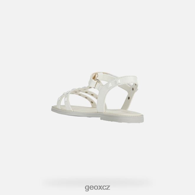 sandálová karly dívka 4NH061901 bílý Geox
