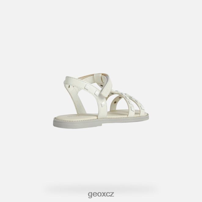 sandálová karly dívka 4NH061901 bílý Geox