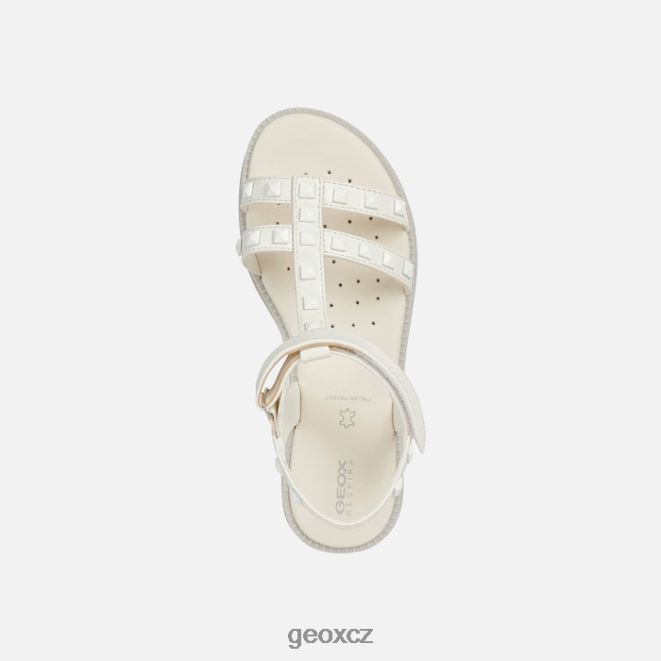sandálová karly dívka 4NH061901 bílý Geox