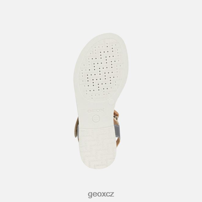 sandálová karly dívka 4NH061904 stříbrný Geox