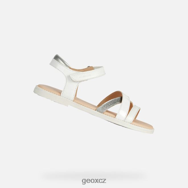 sandálová karly dívka 4NH061905 bílý Geox