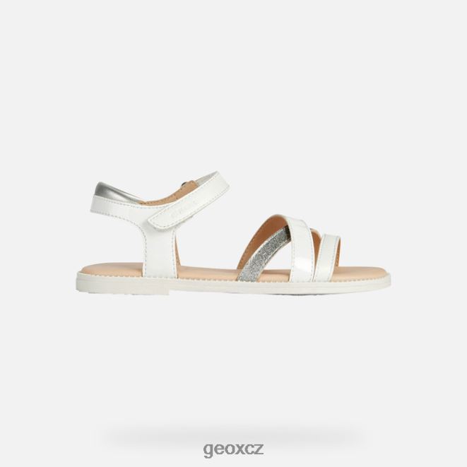 sandálová karly dívka 4NH061905 bílý Geox