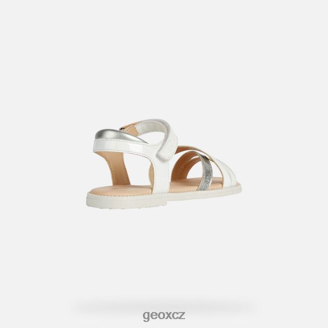 sandálová karly dívka 4NH061905 bílý Geox