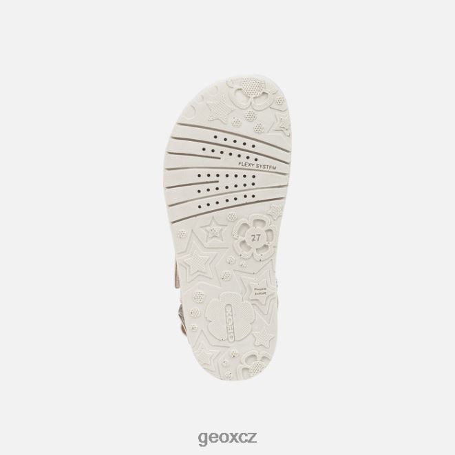 sandály costarei dívka 4NH061192 stříbrný Geox