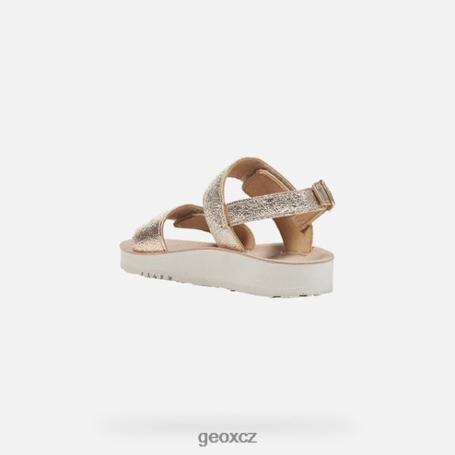 sandály costarei dívka 4NH061193 zlato Geox