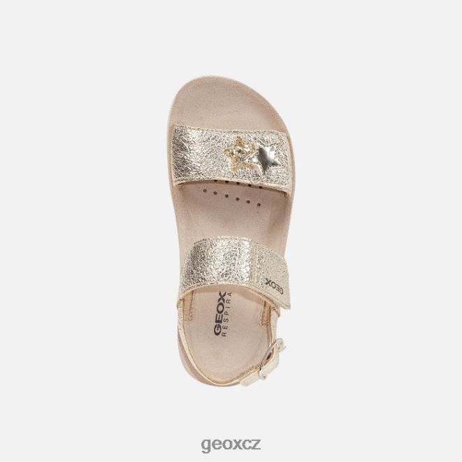 sandály costarei dívka 4NH061193 zlato Geox