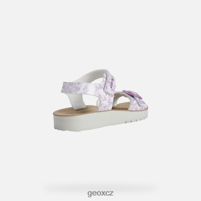 sandály costarei dívka 4NH061940 bílá/růžová Geox