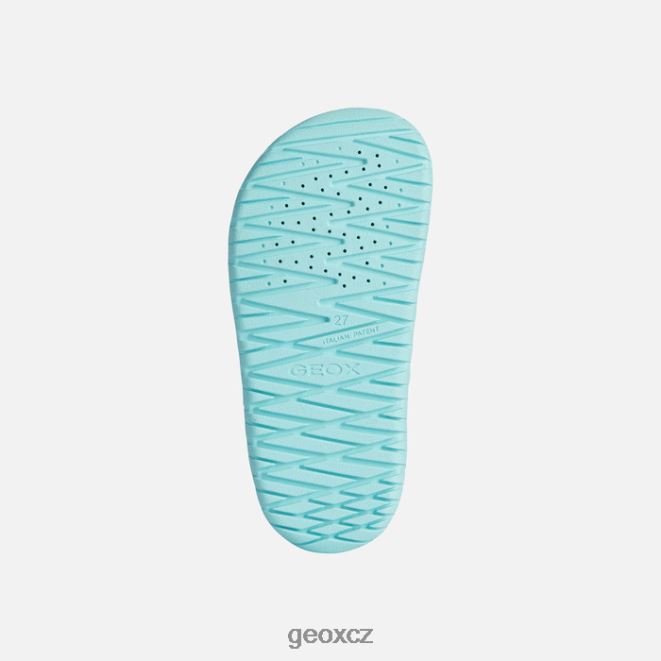 sandály fusbetto junior 4NH06992 mořská zelená/lila Geox